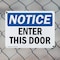 Signmission Enter This Door, 10 in W x Rectangle, Plastic OS-2PACK-NS-P-710-L-12083 - alternate 8